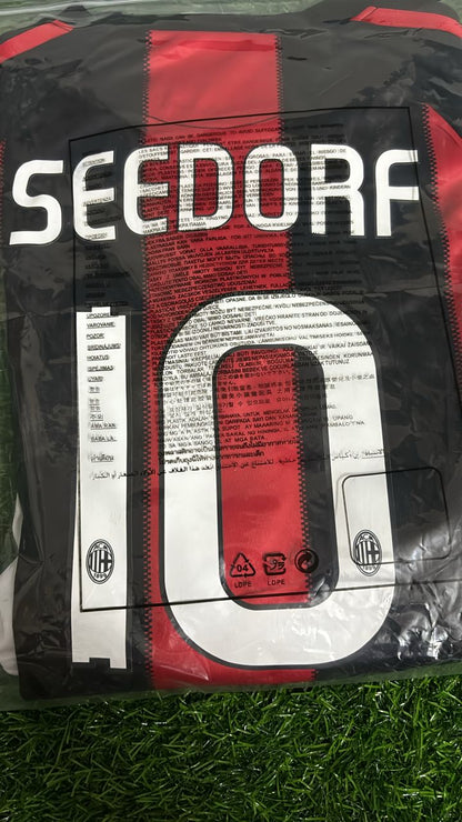 Clarence Seedorf #10 - Milan 2010 2011 Red Black Kit Jersey Trikot Maillot Shirt