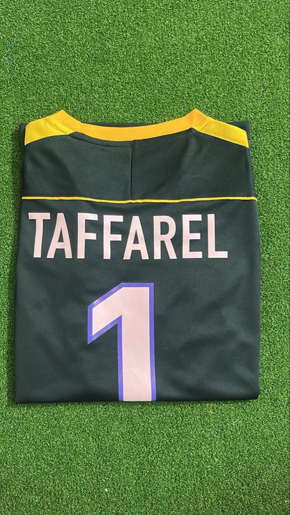 Claudio Taffarel Brazil 1998 Retro Goalkeeper Jersey Trikot Maillot Maglia Soccer Shirt