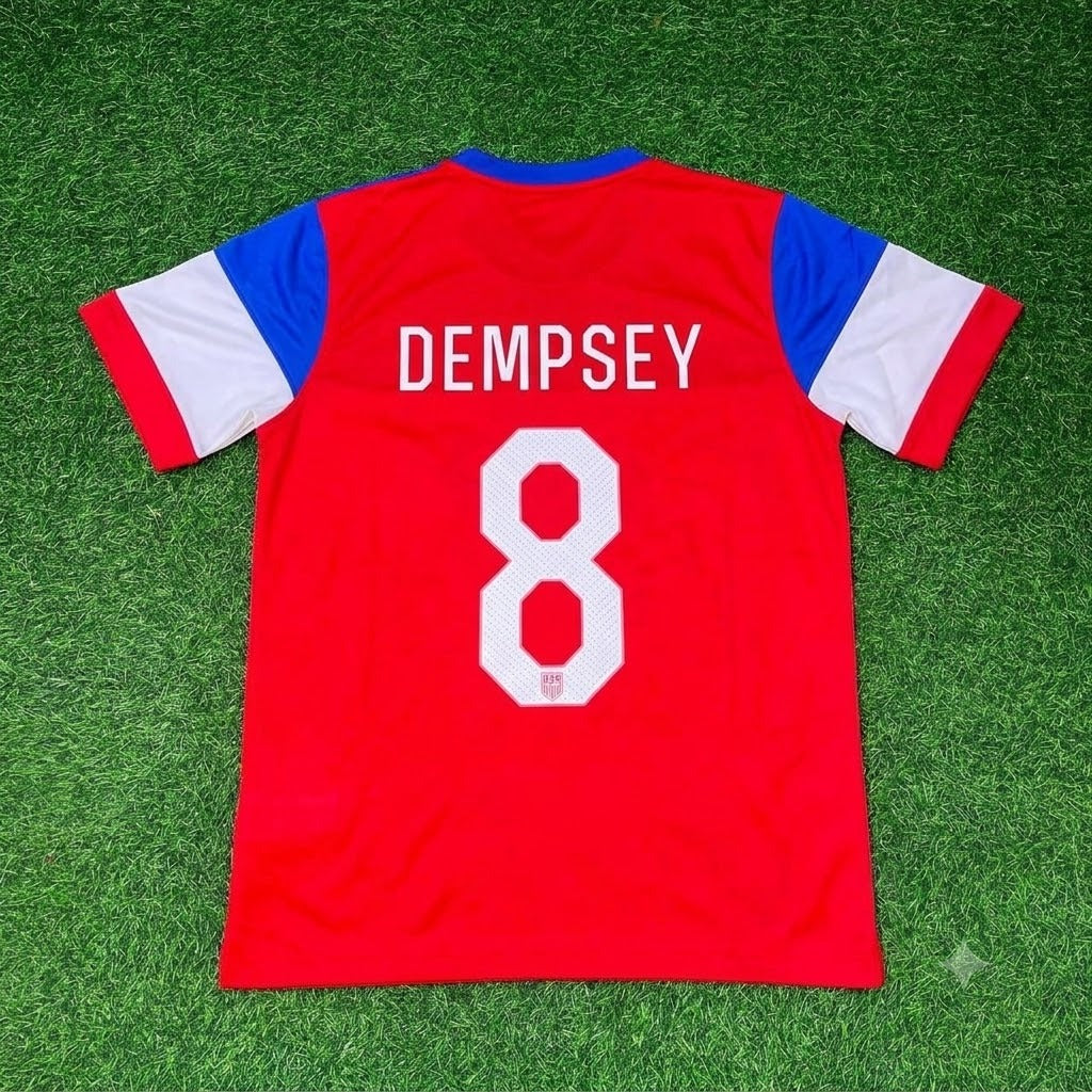 Clint Dempsey USA 2014 Season Away Retro Jersey Trikot Soccer Shirt