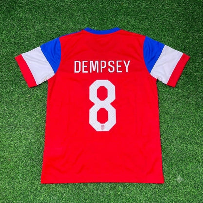 Clint Dempsey USA 2014 Season Away Retro Jersey Trikot Soccer Shirt