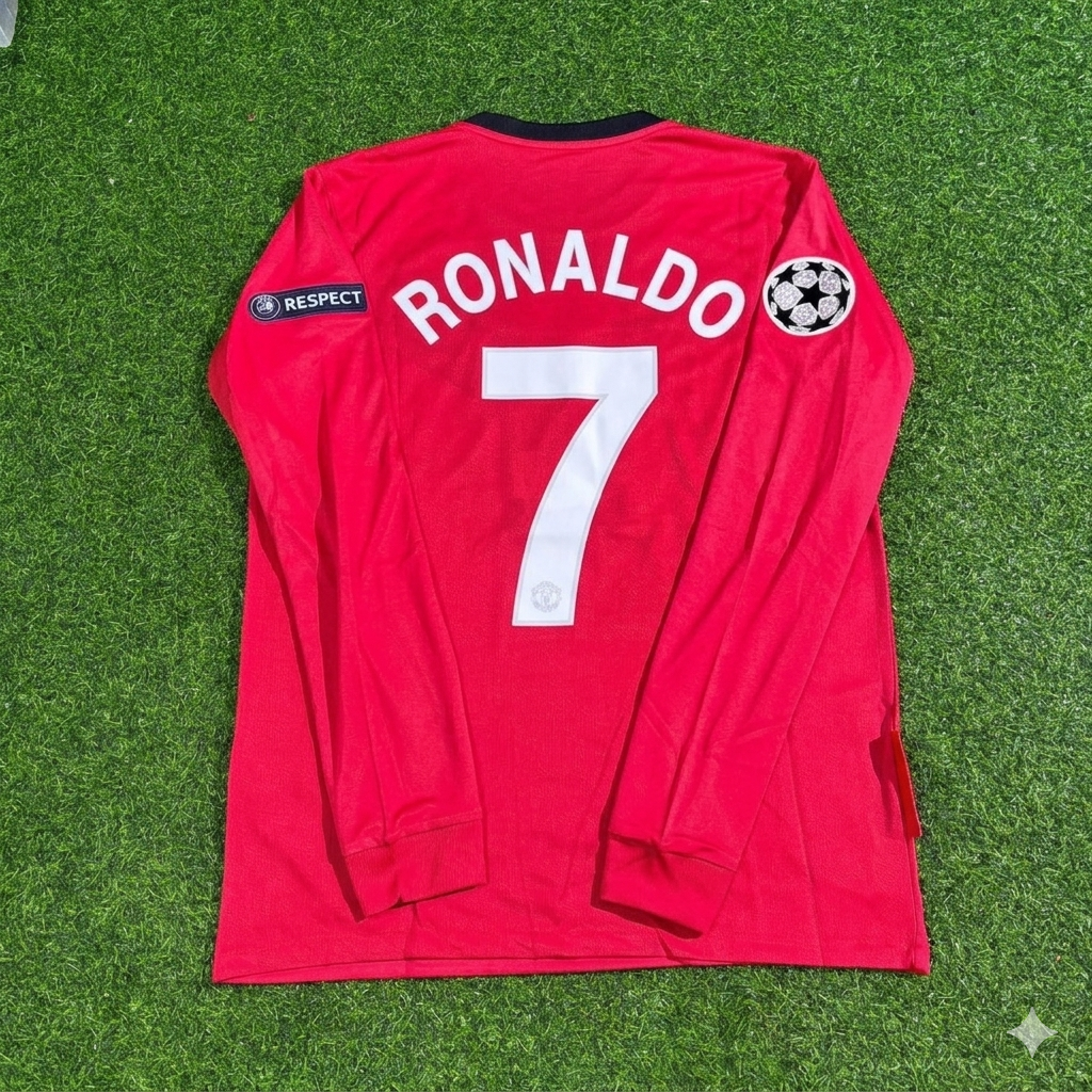 Cristiano Ronaldo #7 Manchester United Retro Long Sleeve Football Jersey