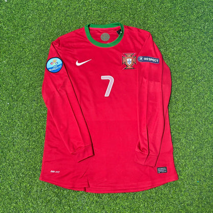 Cristiano Ronaldo Portugal EURO 2012 Long Sleeve Retro Football Jersey
