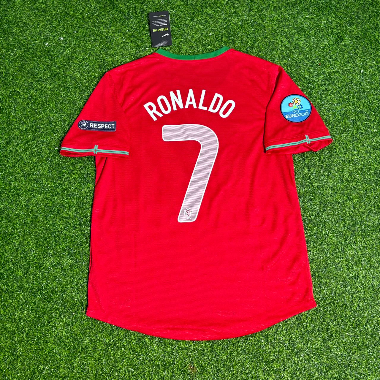 Cristiano Ronaldo Portugal Euro 2012 Red Retro Football Jersey Kit