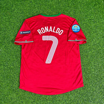 Cristiano Ronaldo Portugal Euro 2012 Red Retro Football Jersey Kit