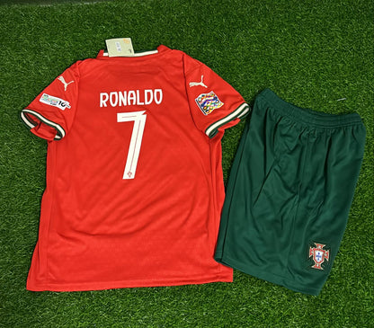 Cristiano Ronaldo Portugal UEFA Nations League Sieger Kinder Kit Jersey KinderTrikot Maillot Shirt