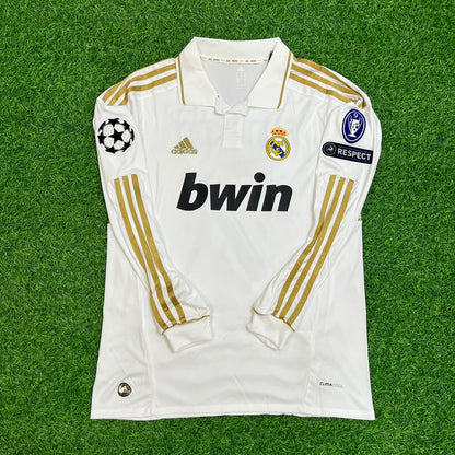 Cristiano Ronaldo Real Madrid 2011-2012 White Long Sleeve Jersey Soccer Shirt