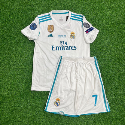 Cristiano Ronaldo Real Madrid Short Kids Kit Jersey Soccer Shirt KinderTrikot