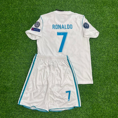 Cristiano Ronaldo Real Madrid Short Kids Kit Jersey Soccer Shirt KinderTrikot