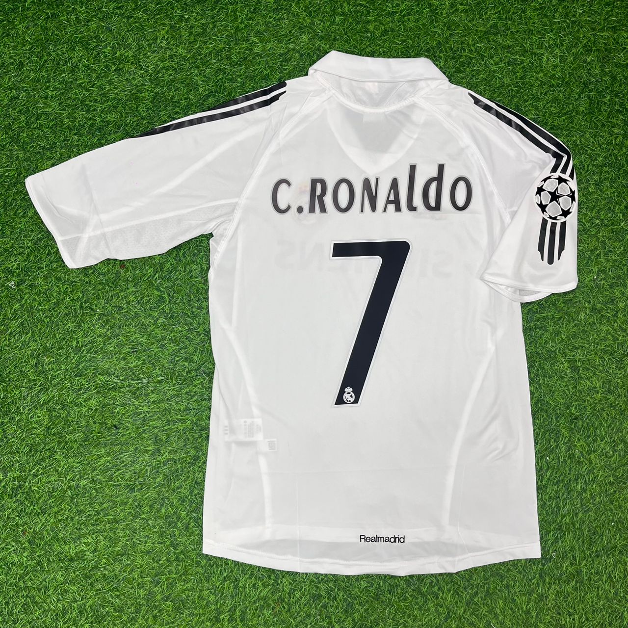 Cristiano Ronaldo Real Madrid White Retro Jersey Soccer Shirt Trikot