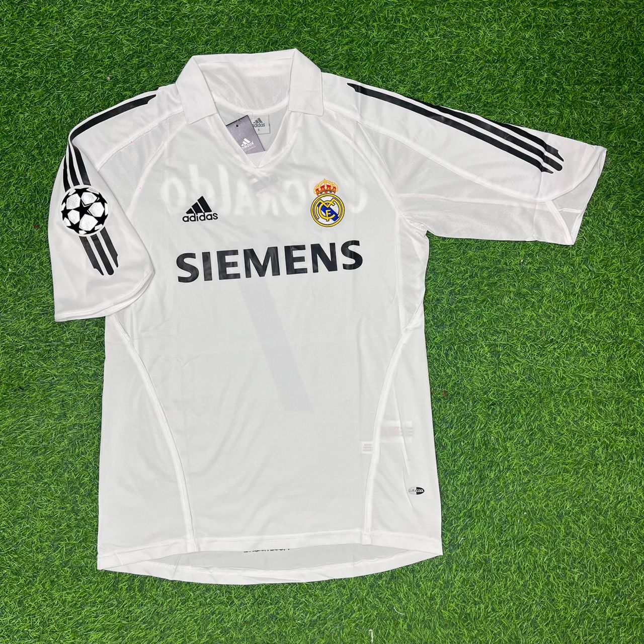 Cristiano Ronaldo Real Madrid White Retro Jersey Soccer Shirt Trikot