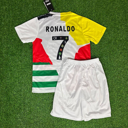 Cristiano Ronaldo #cr7 GOAT Combo All Teams Special Kids Jersey KinderTrikot Maillot Enfant Soccer Shirt