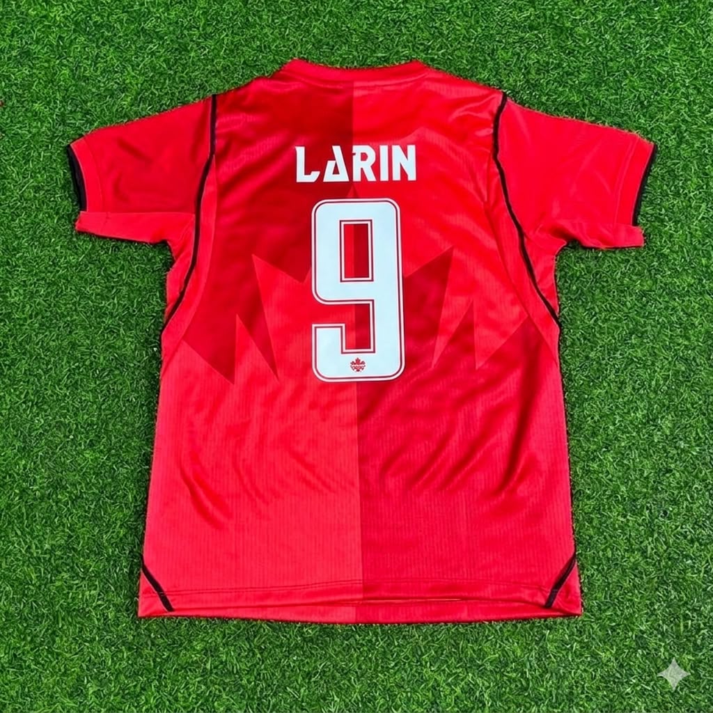Cyle Larin Canada 2026 World Cup Home Red Football Jersey