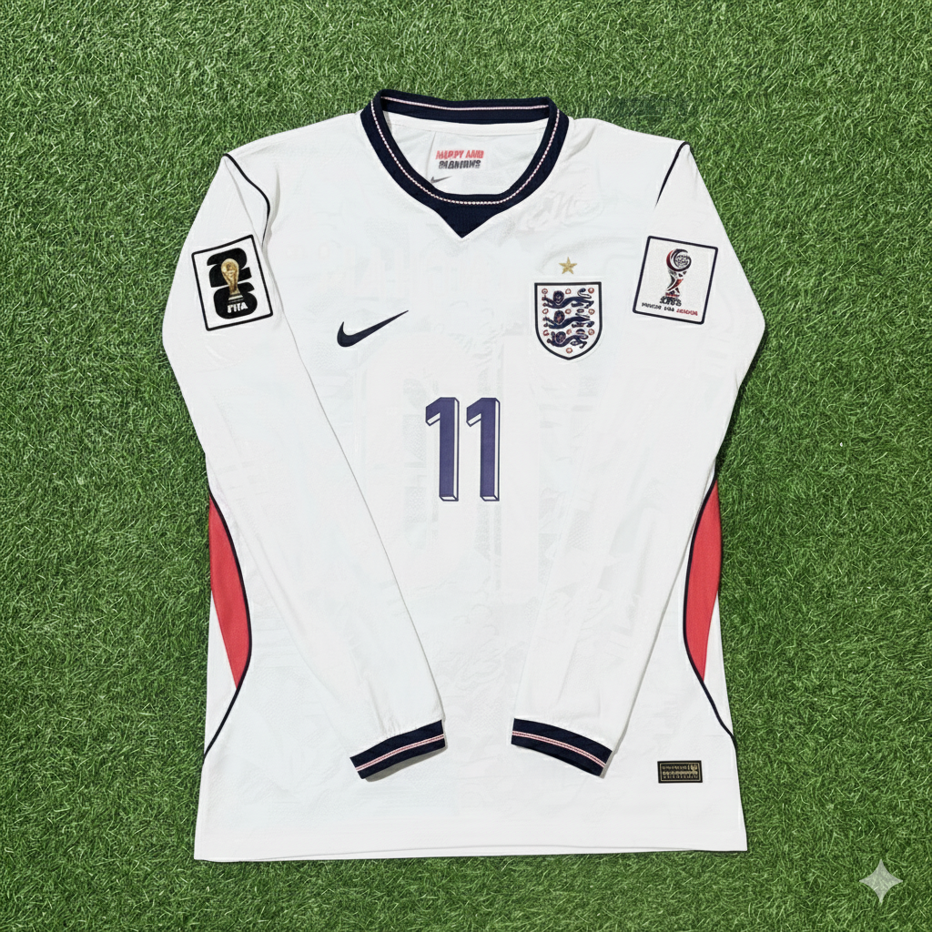 Phil Foden 11- England 2026 World Cup Long Sleeve Kit Jersey Trikot Maillot
