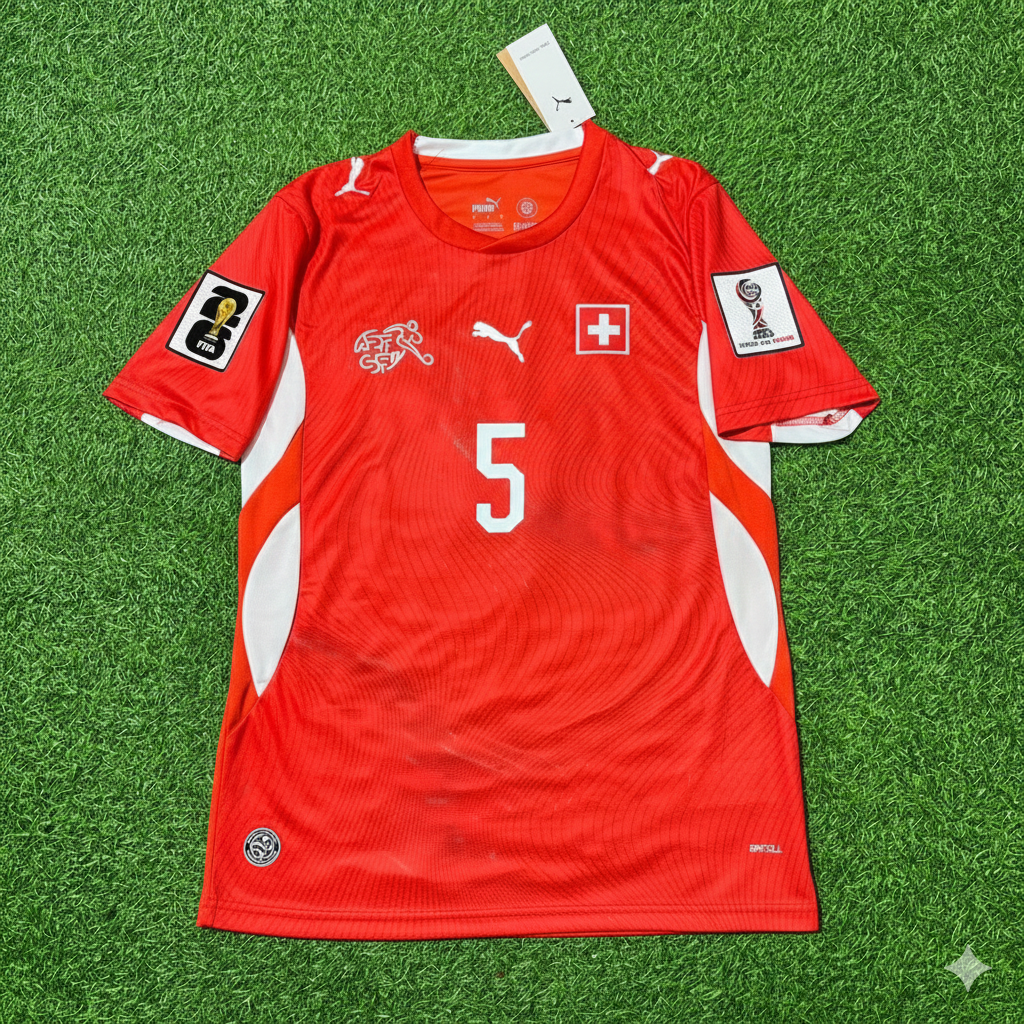 Manuel Akanji 5- Switzerland 2026 World Cup Kit Jersey Trikot Maillot
