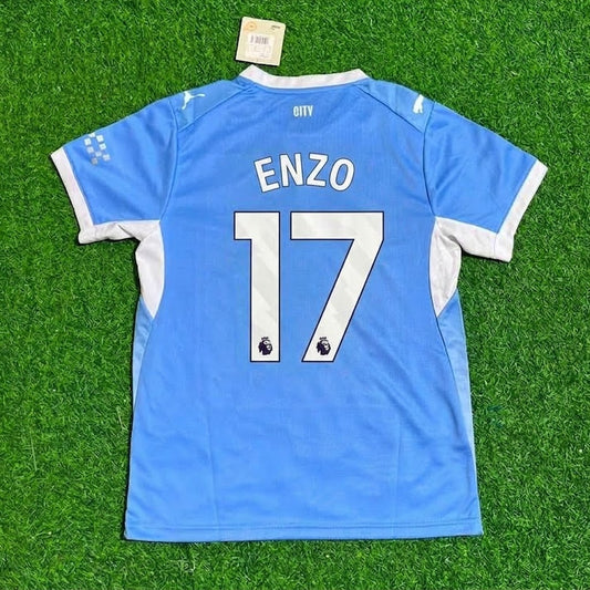 Enzo Fernandes #17 Manchester City 2026-27 Home New Season Jersey Trikot Maillot Soccer Shirt