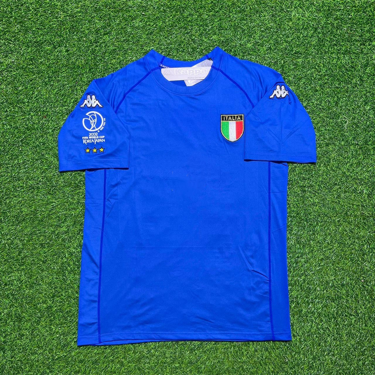 Javier Zanetti #6 Italy 2002 World Cup Home Retro Jersey