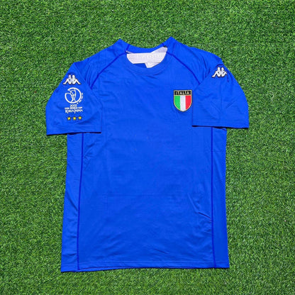Javier Zanetti #6 Italy 2002 World Cup Home Retro Jersey