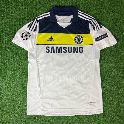 Romelu Lukaku #18 Chelsea 2011 2012 Champions League White Yellow Retro Jersey Trikot