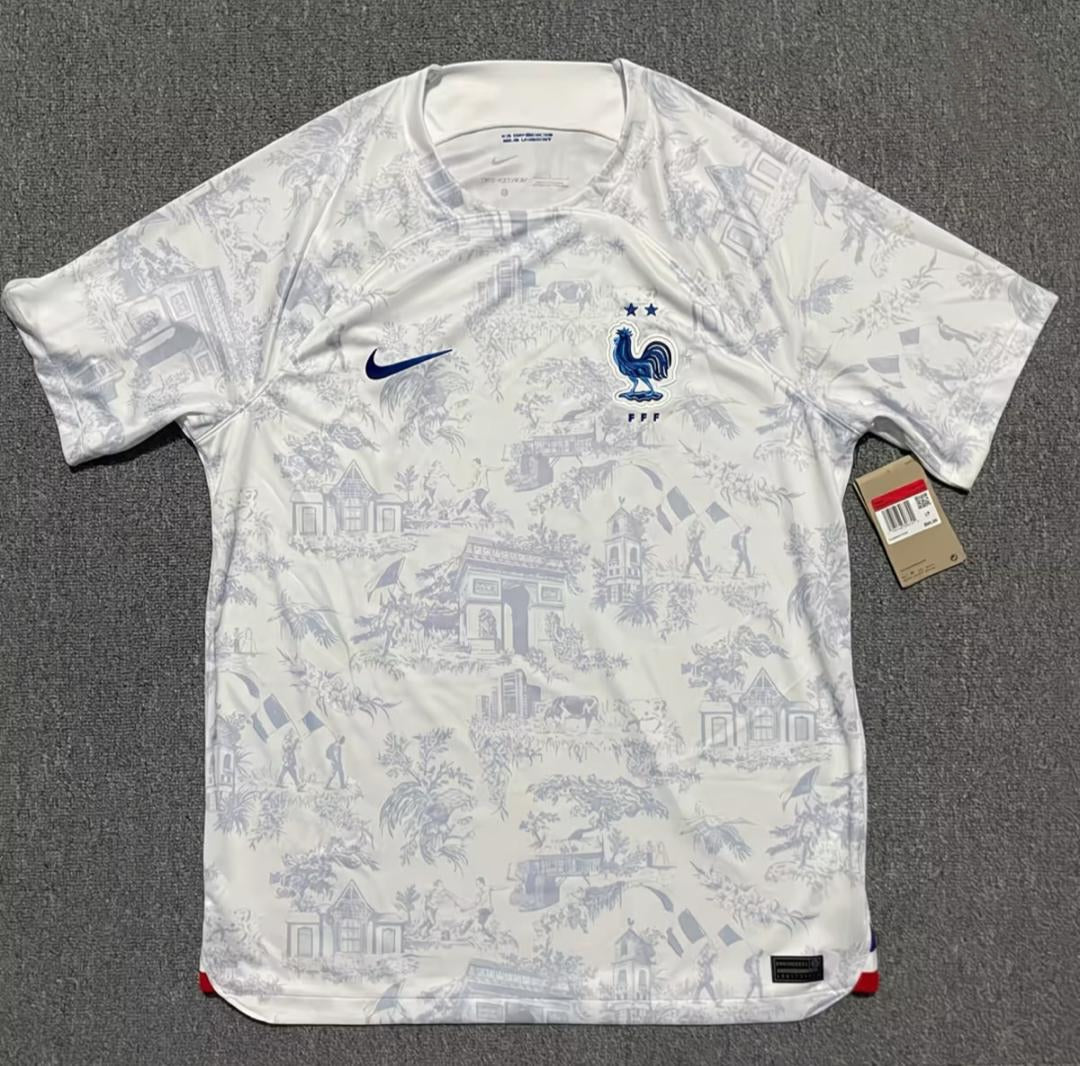Raphael Varane #4 France 2022 World Cup Away Retro Jersey Maillot Trikot Soccer Shirt