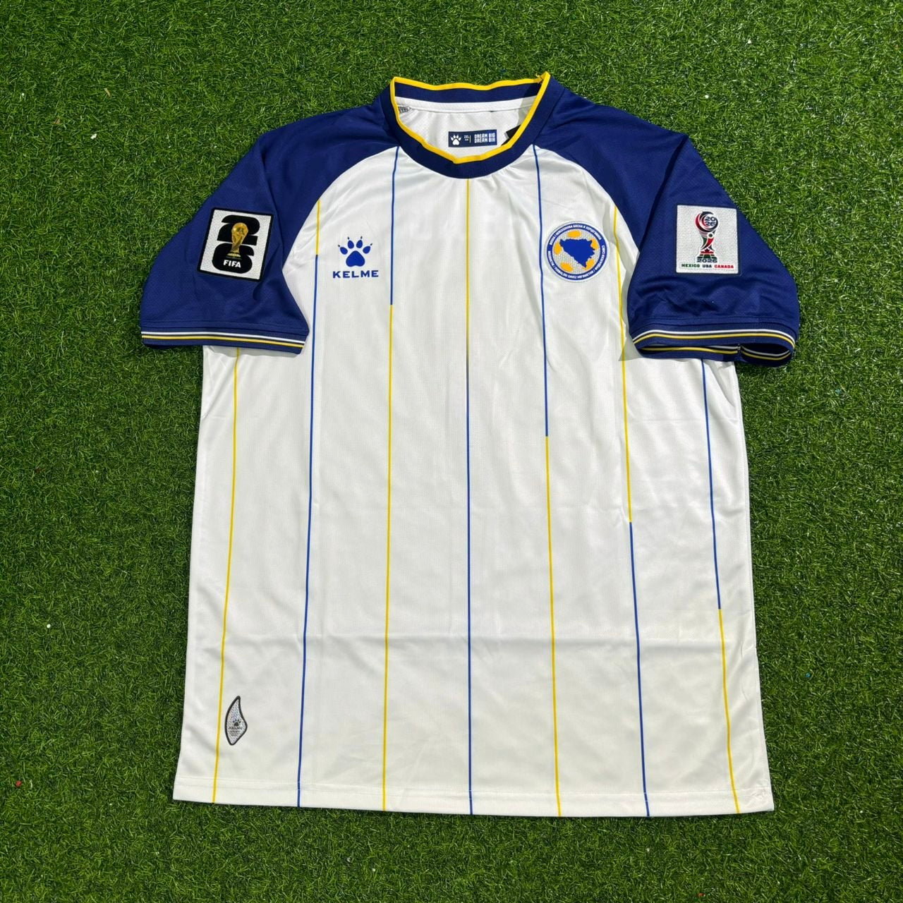 Nikola Katić Bosnia and Herzegovina 2026 World Cup Away White Football Jersey