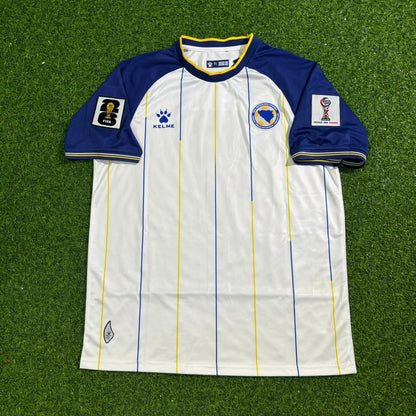 Nikola Katić Bosnia and Herzegovina 2026 World Cup Away White Football Jersey