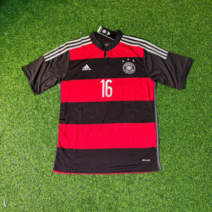 Philipp Lahm Germany Deutschland 2014 World Cup Brazil Black Red Retro Jersey Trikot Soccer Shirt