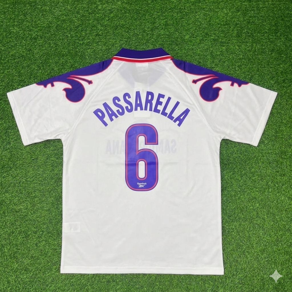 Daniel Passarella Fiorentina Retro White Football Jersey