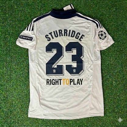 Daniel Sturridge #23 Chelsea 2011 2012 Champions League White Yellow Retro Jersey Trikot