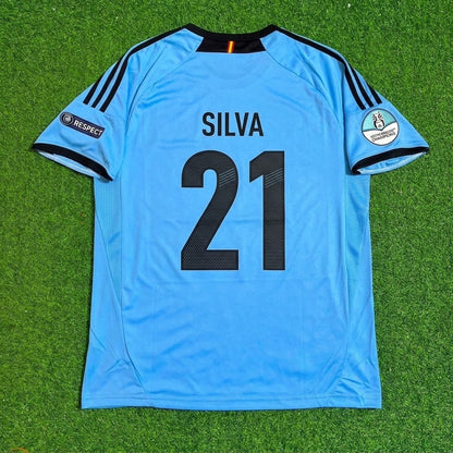 David Silva Spain EURO 2012 Final Retro Football Jersey Kit