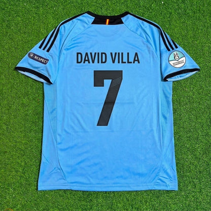 David Villa Spain EURO 2012 Final Retro Football Jersey Kit