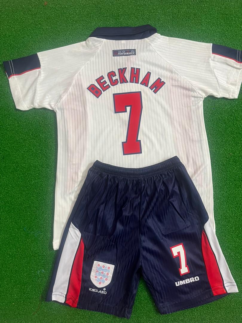 David Beckham England 1998 Home Kids Kit – Kit Jersey for Children – | KinderTrikot | Maillot Enfant Soccer Shirt