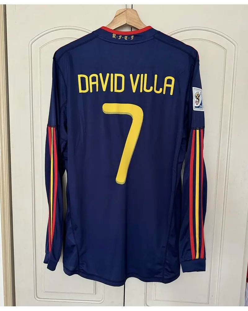 David Villa - Spain Away 2010 World Cup Final Retro Jersey Trikot