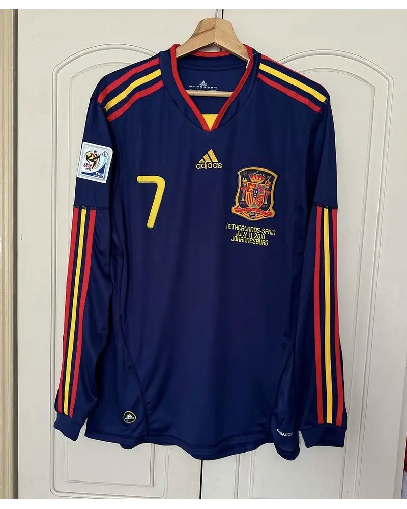 David Villa - Spain Away 2010 World Cup Final Retro Jersey Trikot