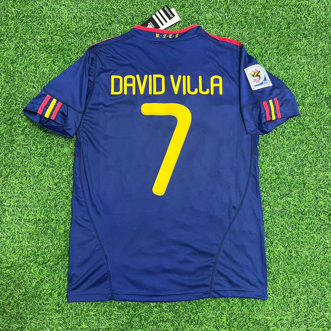 David Villa #7 - Spain Away 2010 World Cup Final Retro Jersey Trikot Maillot Camiseta