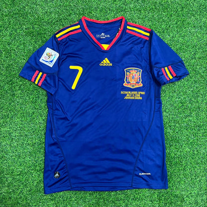 David Villa #7 - Spain Away 2010 World Cup Final Retro Jersey Trikot Maillot Camiseta