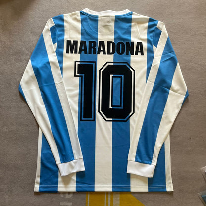 Diego Armando Maradona 1986 Argentina Retro Jersey Trikot Maillot Camiseta Soccer Shirt