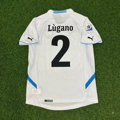 Diego Lugano Uruguay 2010 World Cup White Retro Football Jersey