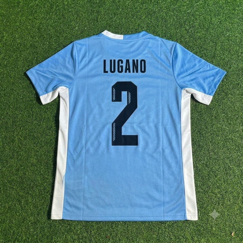 Diego Lugano #2 Uruguay World Cup Special Edition Blue Football Jersey