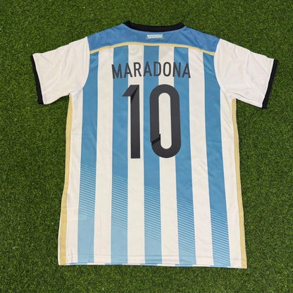 Diego Armando Maradona Argentina Special Home Retro Jersey Trikot Soccer Shirt
