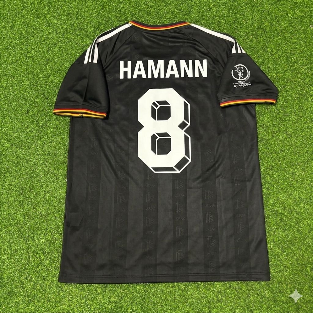 Dietmar Hamann Germany 2002 World Cup Black Special Retro Football Jersey