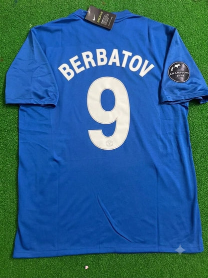 Dimitar Berbatov Manchester United 2008 Champions League Retro Soccer Jersey Trikot Maillot