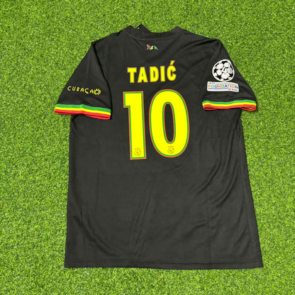 Dušan Tadić Ajax 2021-2022 Kit de maillot de football rétro noir édition Bob Marley