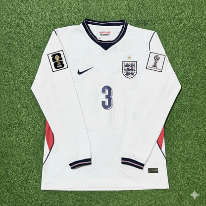 Reece James 3- England 2026 World Cup Long Sleeve Kit Jersey Trikot Maillot