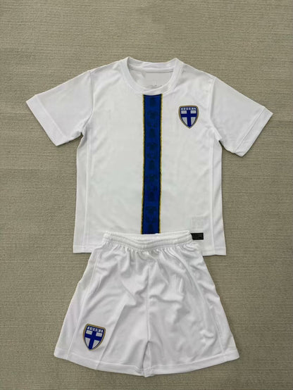 Finland New Kids White Away Football Shirt Jalkapallopaita