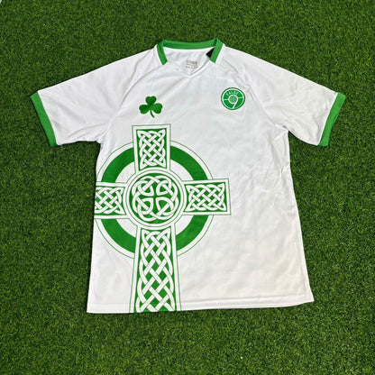 John O'Shea 4- Ireland Vintage Special Edition White Football Jersey Kit