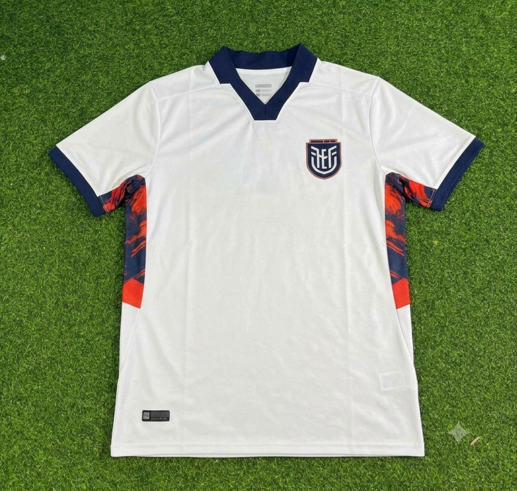 Moises Caicedo #23 Ecuador 2026 World Cup White Football Jersey
