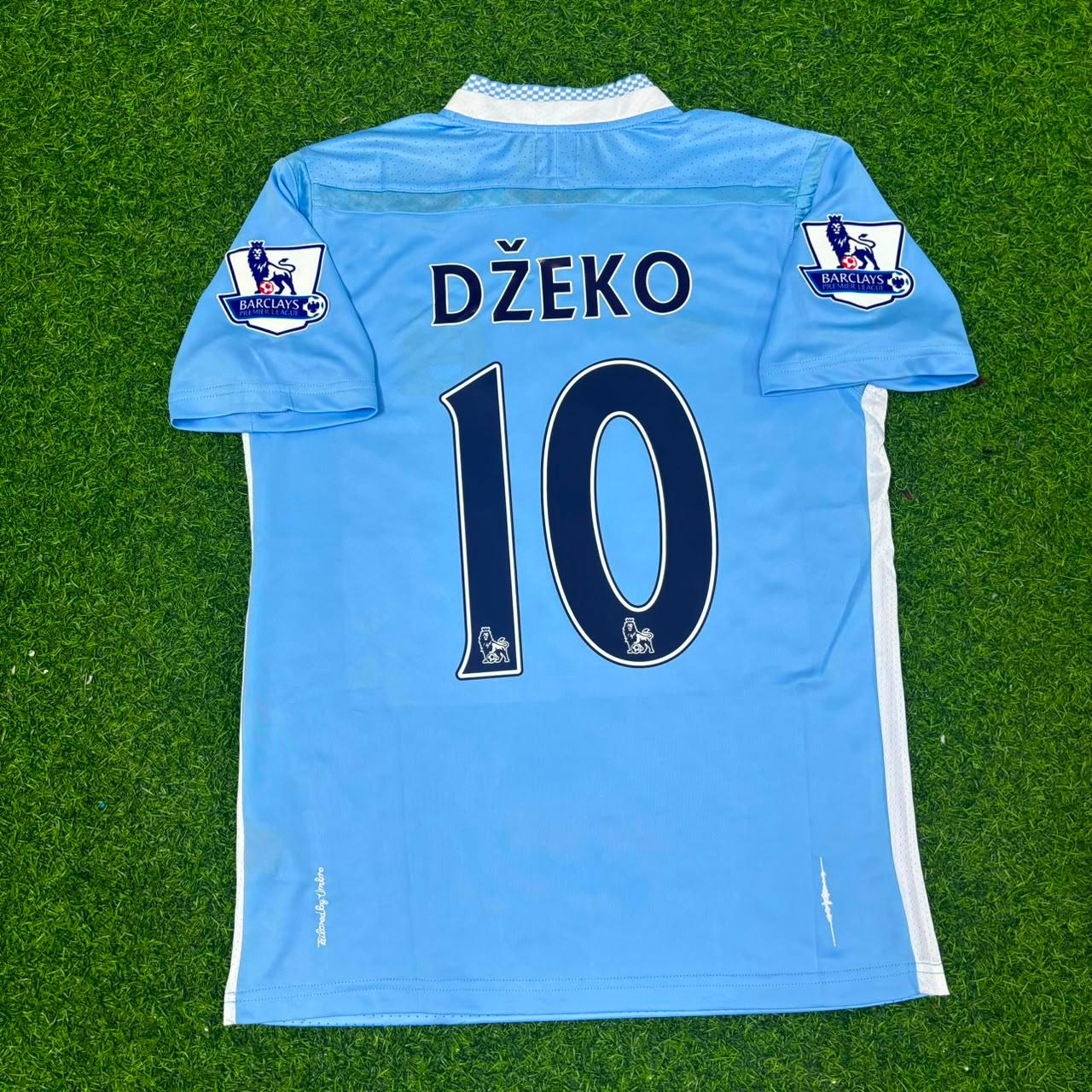 Edin Dzeko 10 Manchester City 2011/12 Heimtrikot, blaues Retro-Trikot, Trikot-Trikot, Fußballtrikot