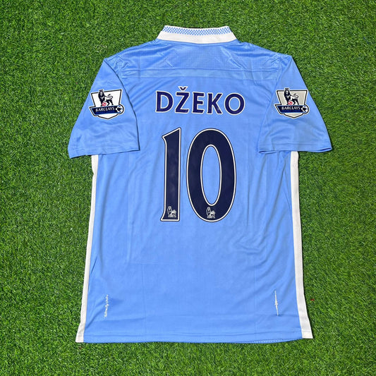 Edin Dzeko 10 Manchester City 2011/12 Home Kit Blue Retro Jersey Trikot Jersey Maillot Soccer Shirt