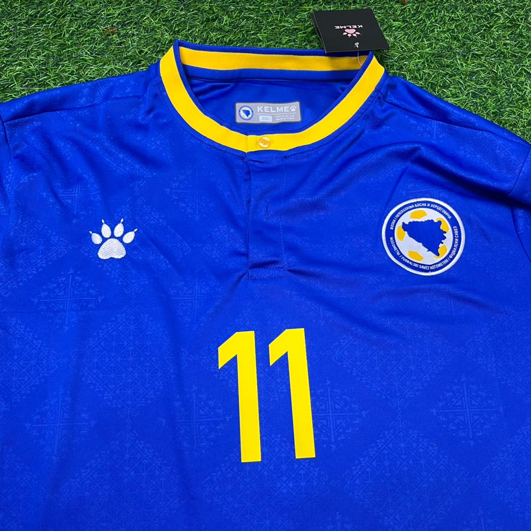 Edin Džeko Bosnia and Herzegovina 2026 World Cup Blue Football Jersey