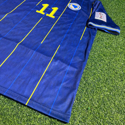 Tarik Muharemovic Bosnia and Herzegovina 2026 World Cup Blue Football Jersey
